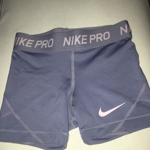 Nike pro shorts size kids XS imperfections shown.